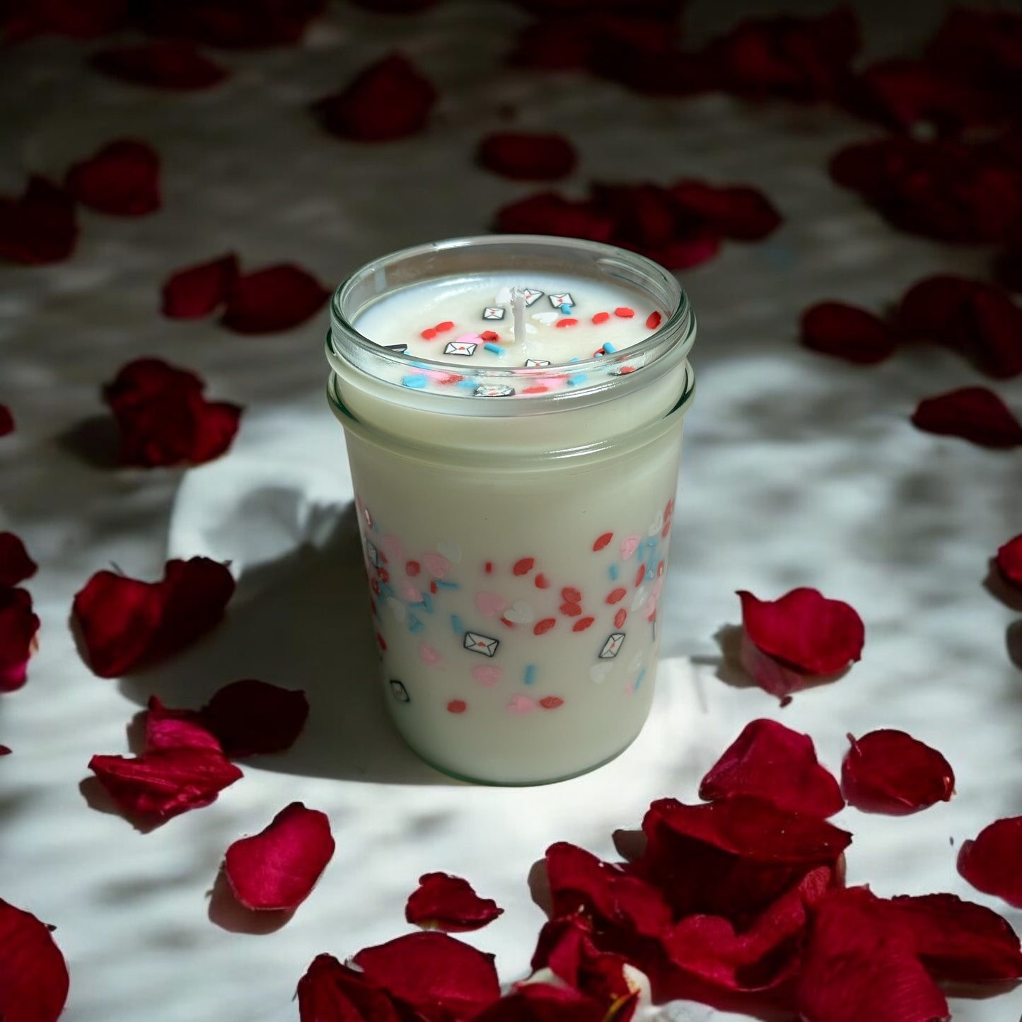 “Love at First Light” Strawberries & Champagne Candle for Valentines Day