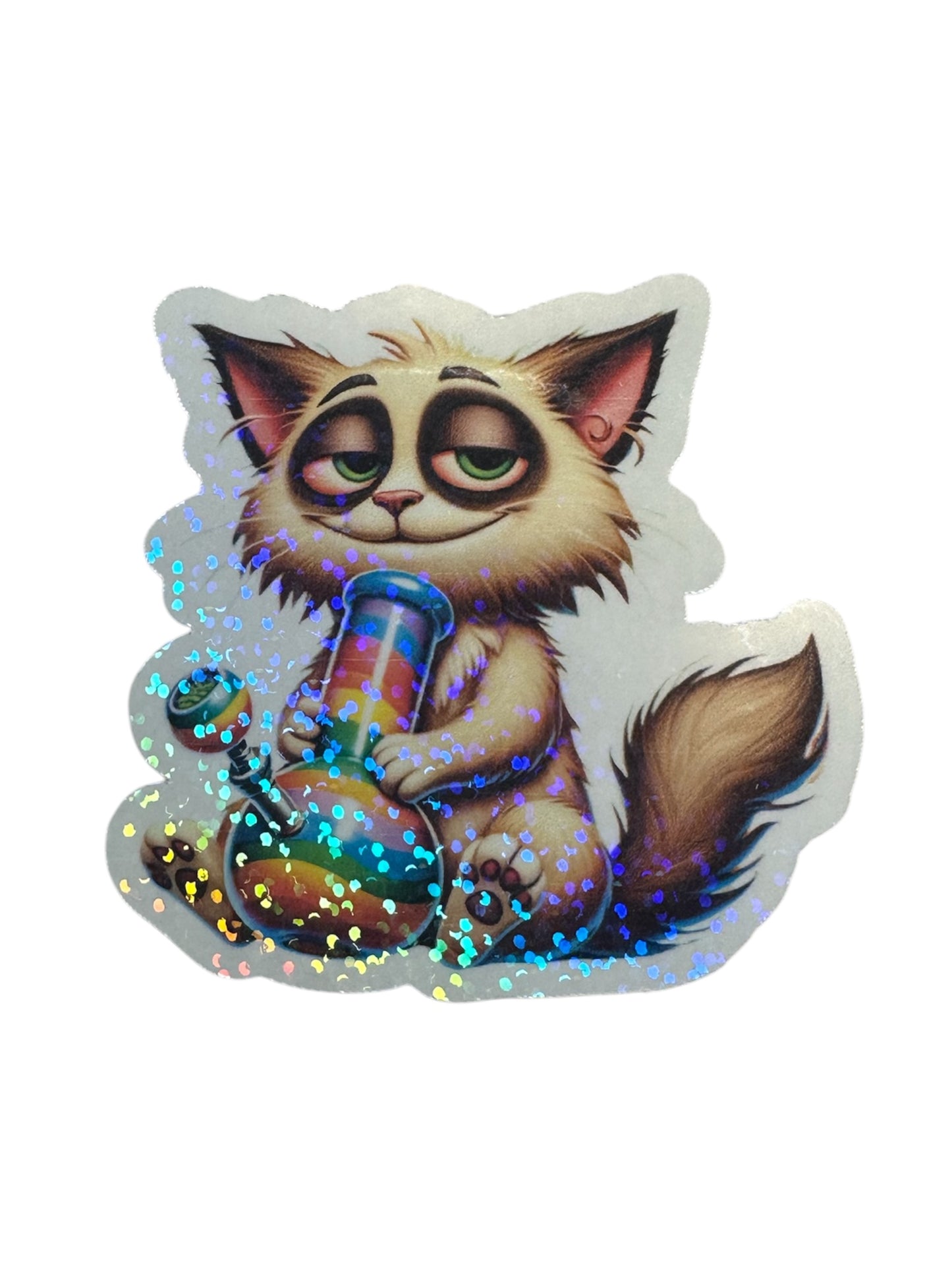 Cat with Bong Sticker