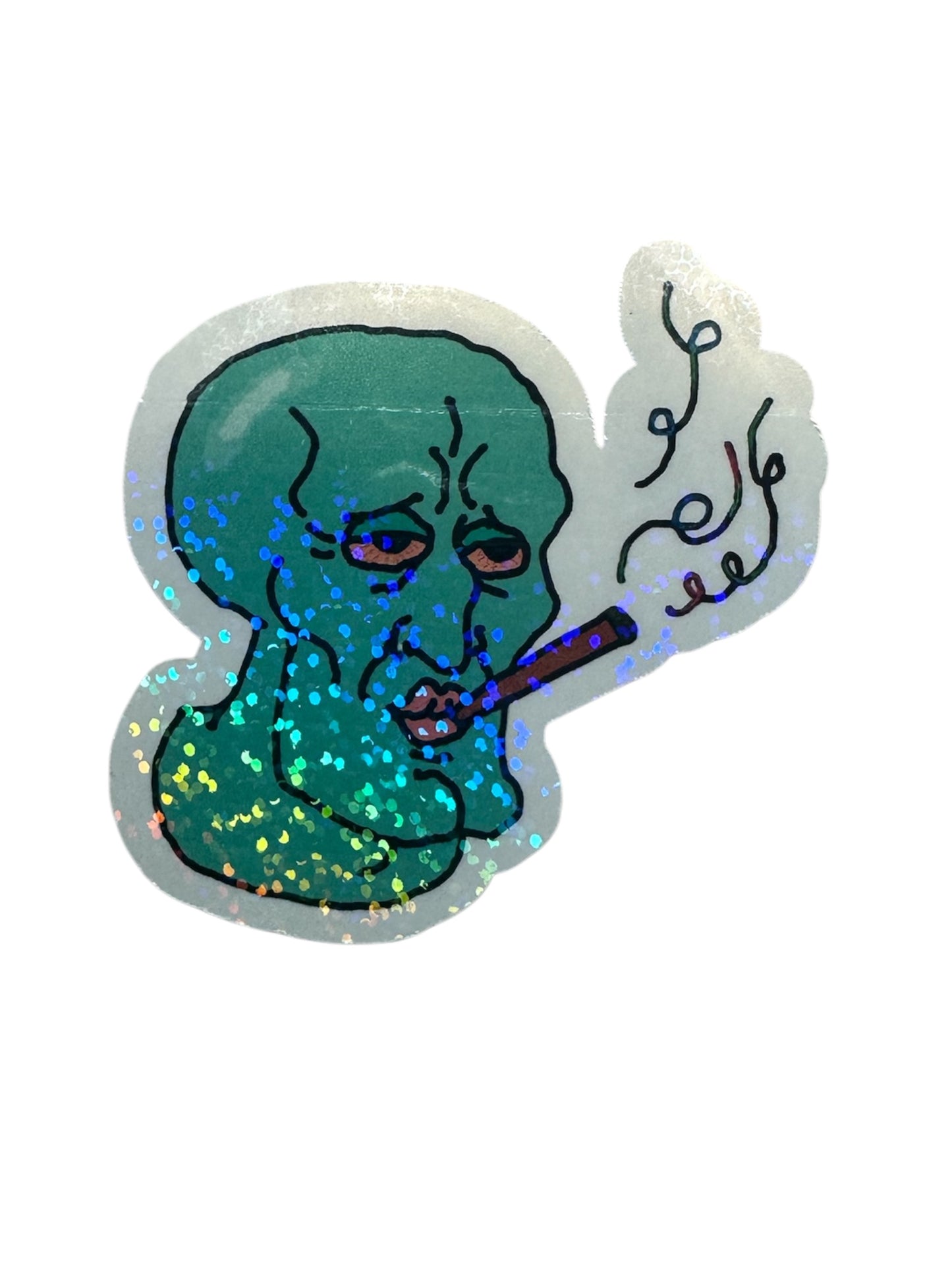 Handsome Squidward Smoking