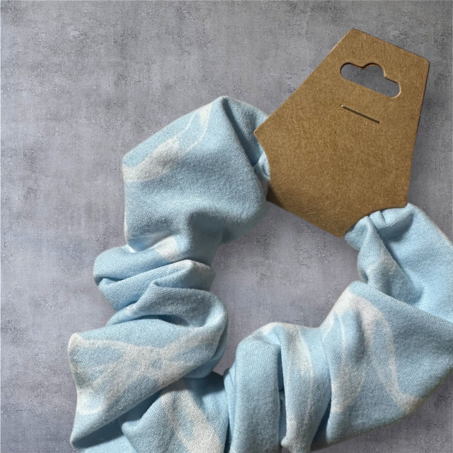 Baby Blue Bow Scrunchie