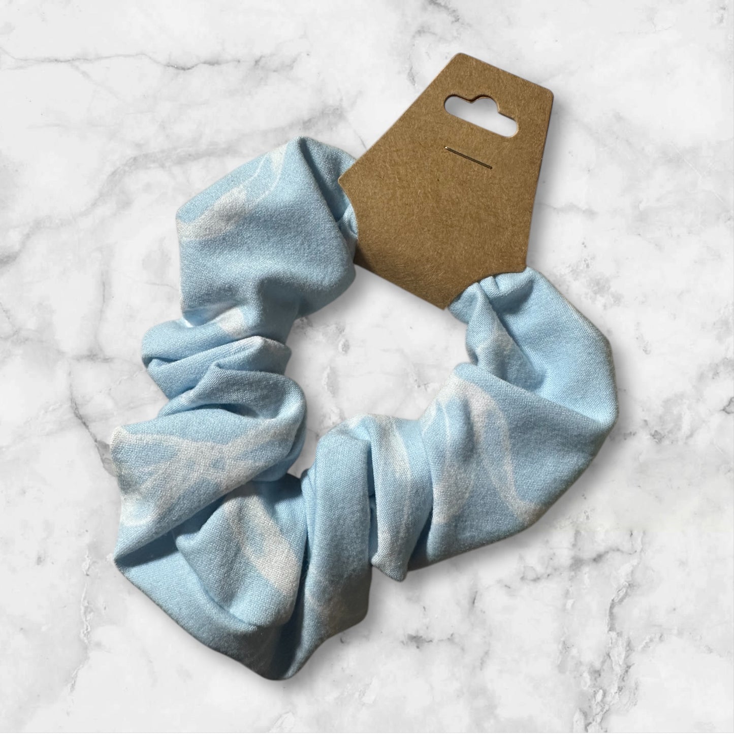 Baby Blue Bow Scrunchie