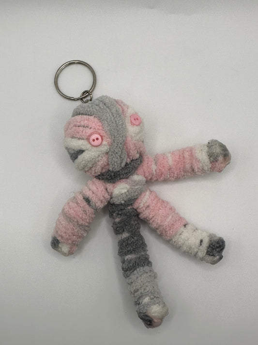 Pink String Doll Keychain