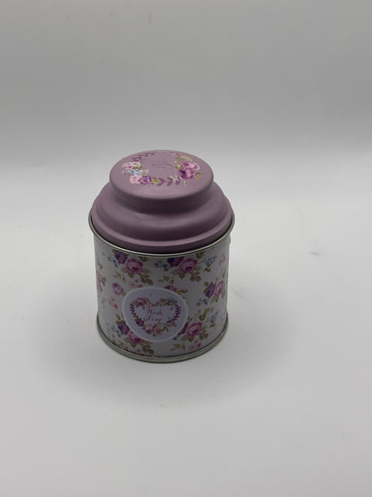 Mini Lavender and Gardenia Candles in Reusable Floral Tins