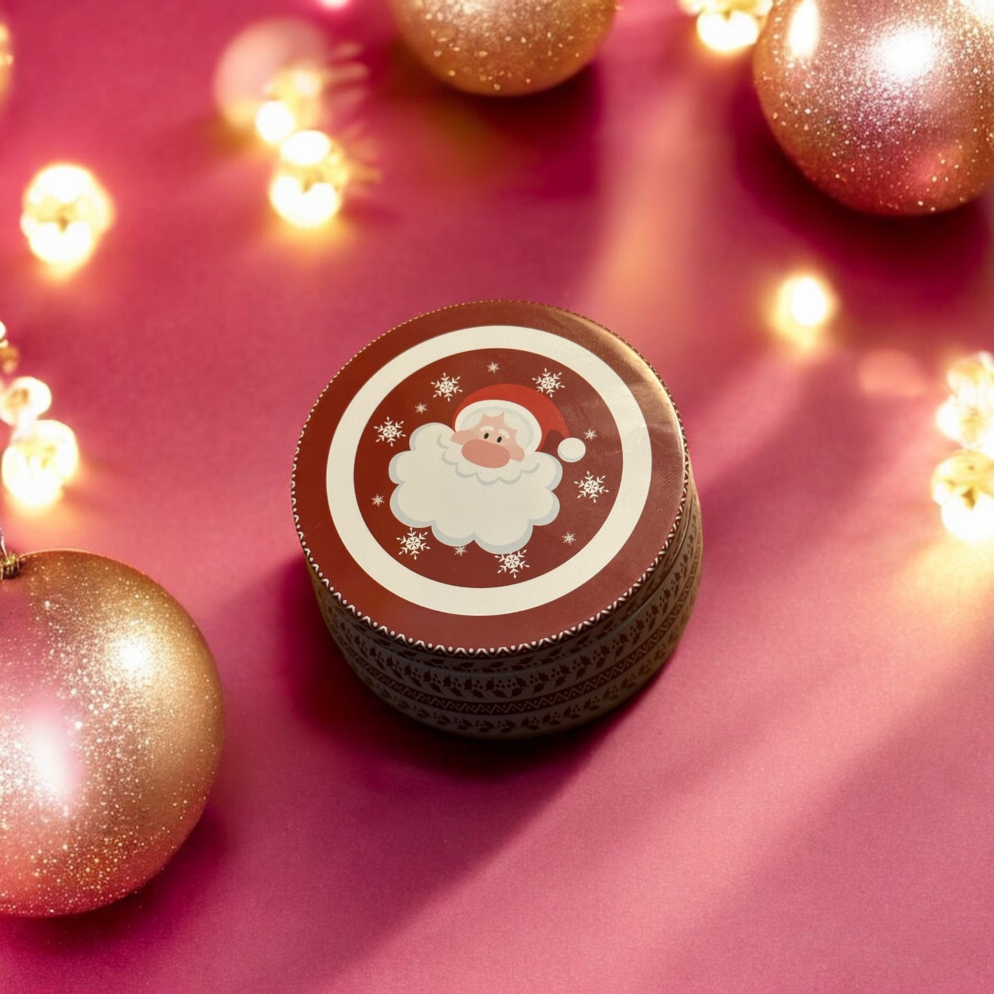 Chocolate Chip Cookie Christmas Candle in Festive Tin