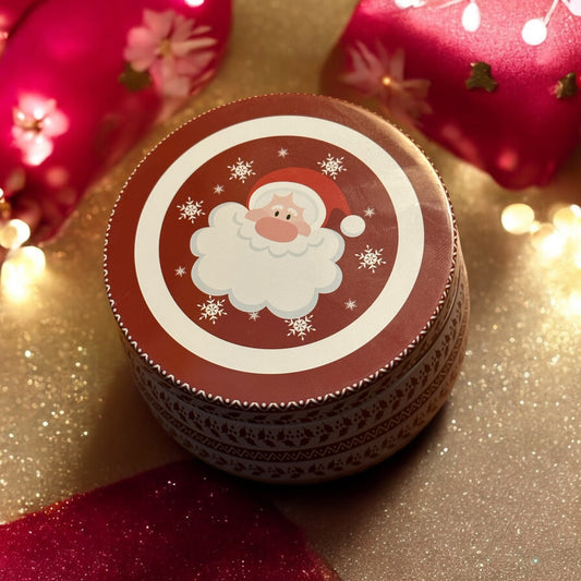 Chocolate Chip Cookie Christmas Candle in Festive Tin