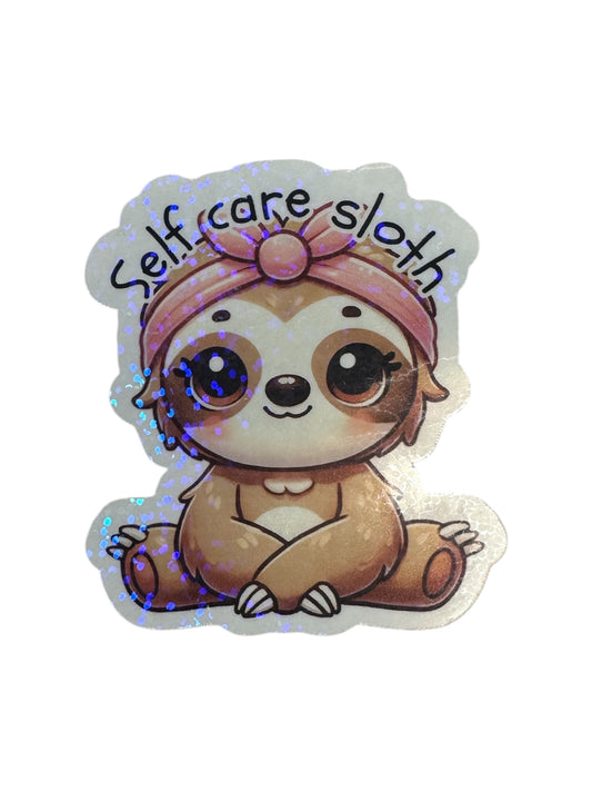 Self Care Sloth Sticker