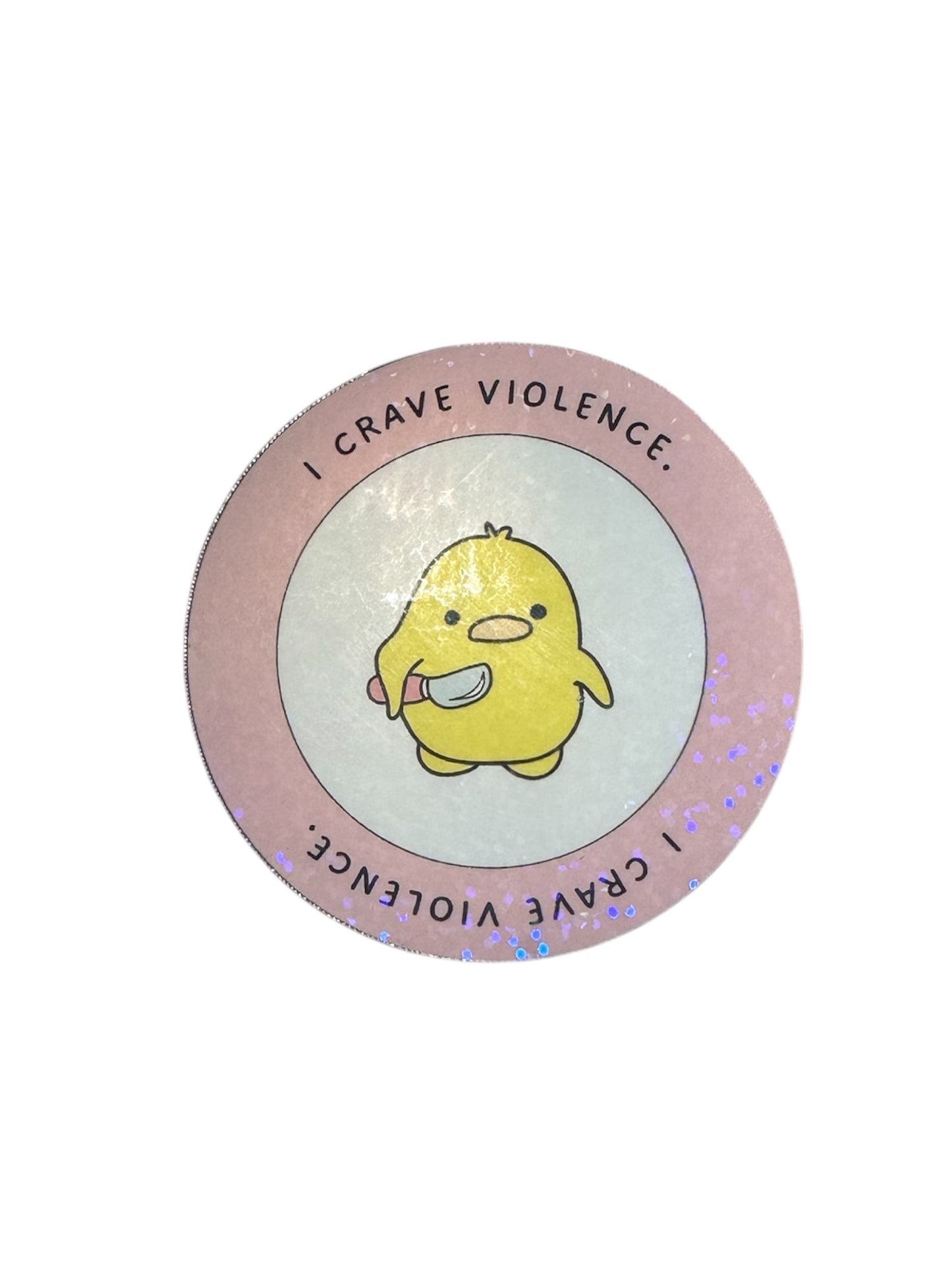 “I Crave Violence” Duck Sticker